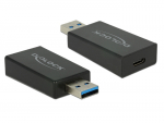&Uuml;leminek USB 3.1 A (M) - USB-C (F), must (Gen2-10Gb)