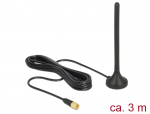 Ringantenn: 2.5dBi, LTE, GSM, UMTS, sise-ja v&auml;litingimustele, magnetalusega, RG-174 3.0m, sma