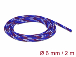 Kaablir&uuml;&uuml;s 6mm (3-9mm) sinine/punane/valge, 2.0m pol&uuml;ester, sukk