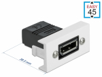 Easy 45 moodul: DisplayPort (F) - (F) 22.5mm x 45mm