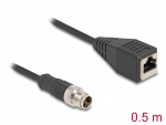 Pikenduskaabel M12-RJ45 8 kontakti X-coded 0.5m PVC