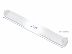 Kaablir&uuml;&uuml;s 32mm, valge, 2.0m pol&uuml;ester, takjapaelaga