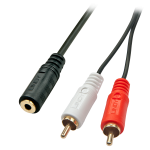 3.5mm (M) - 2xRCA (M) kaabel 0.25m, must