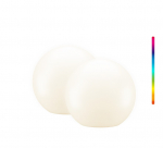 Aiavalgusti LED p&auml;ikesepaneeliga, 2tk, 20cm, Suurus M, RGBW