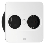 Pistikupesa Twist 2 1 x CEE7/3 2.0m, 1 x USB-A, 1 x USB-C, matt valge, nurkne