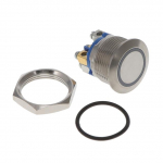 Vandaalikindel surunupp SPST-NO, valgustusega, 19.2mm ava, 0.05A 24V dc, punane/roheline LED, IP67, IP69K