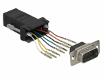 &Uuml;leminek D-Sub 9pin (M) - RJ45 (F) &uuml;hendamiskomplekt, must