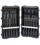 Relvakast 1178x718x427mm, veekindel, must, ratastega, 25kg