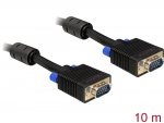 VGA kaabel 10.0m, must ferriitidega, SVGA