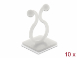 Kaablihoidja (10tk), isekleepuv, valge