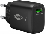 USB laadija 1 x USB QC3.0 100 - 240V > 5V, 3A, 18W, must