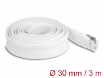 Kaablir&uuml;&uuml;s 30mm, valge, 3.0m pol&uuml;ester, kuumakindel, lukuga