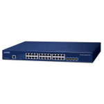 Switch: 24 x 10/100/1000Mbps, 4 x SFP+, 1 x RJ-45 console, Stackable, Layer 3, r&auml;kitav