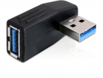 Adapter USB 3.0 (M) - (F) 90&deg; nurgaga horisontaalselt