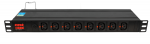 Toitepaneel 19" 1U, ees 8xC13, taga 8xC13, ampermeeter, IEC320 C20 16A / 250V toitepistik