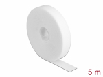 Takjapael rullis 20mm x 5.0m HOOK and LOOP, valge