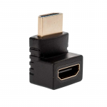 Adapter HDMI (F) - (M) 90&deg; paremale nurgaga, &uuml;les
