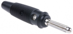 Banaanpistik, 4mm, 60V DC, 16A, must, kruvikinnitus
