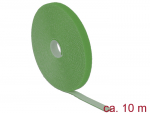 Takjapael rullis 13mm x 10.0m HOOK and LOOP, roheline
