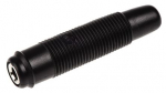 Banaanpesa, 4mm, 60 V DC, juhtmele joodetav, must