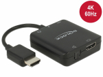 Konverter HDMI (M) - HDMI (F) + Toslink ja 3.5mm heli v&auml;ljund, usb toide, 4K@60 Hz (heli eraldaja hdmi-st)
