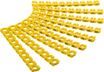 Kaabli markeerimise klambrid, 1.5mm-2.5mm kaablile, 90tk kompektis, kollane, t&auml;hted A-C