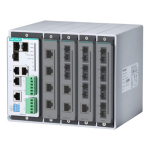 Modulaarne switch: 3 x 10/100/1000BaseT(X) v&otilde;i 100/1000BaseSFP, 4 fast Ethernet lisamooduli v&otilde;imalus, kokku kuni 19 porti, 0 kun 60&deg;C DIN