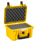 Kohver 316x270x192mm, veekindel, kollane, vahuga, IP67, 1.75kg