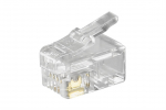 Modularpistik RJ10, 4/4 konaktiga, lapikkaablile