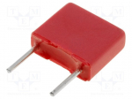 Kondensaator polyester 1uF 40VAC, 63VDC Pitch:5mm; flat 10%, WIMA