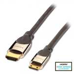 HDMI - Mini HDMI kaabel 0.5m, CROMO High Speed HDMI + Ethernet, hall, 2160p, 3D