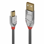 USB 2.0 kaabel A - Mini B 1.0m, CROMO
