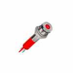 LED-indikaator, 12V dc, paneelile, 6mm, Faston, jootekontakt, punane, IP67