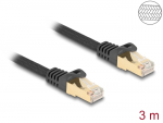 V&otilde;rgukaabel Cat6a S/FTP 3.0m, must, punutud
