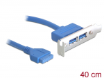 USB 3.0 v&auml;ljav&otilde;tteslott 1x 20 pin 0.4m