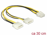 Toitekaabel Molex (M) 2 x 4pin - EPS (M) 8pin, 0.30m