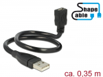 &Uuml;leminek USB 2.0 A (M) - USB 2.0 Micro B (F) 0.35m