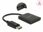 Displayport splitter 1 sisse/ 2 HDMI v&auml;lja, 4K, 3840x2160@60Hz, MST, mirror/extended