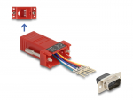 &Uuml;leminek D-Sub 9pin (M) - RJ12 (F) &uuml;hendamiskomplekt, punane