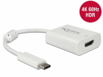Konverter USB-C (M) - HDMI (F) 4K@60Hz, 0.1m, HDR, t&ouml;&ouml;tab ka thunderbolt 3&acute;es ja sobib Macidele, valge