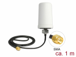 Ringantenn: 1.7 - 2.0 dBi, GSM, UMTS, LTE, NB-IoT, DECT, Z-Wave, ZigBee, LoRa, b/g/n 2.4GHz, 1.0m, sma