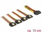 SATA Toitekaabel 15pin - 4x SATA 15 pin, 0.15m