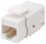 Modularpesa RJ45 Cat6 varjestamata, t&ouml;&ouml;riistavaba, valge