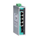 Switch: 4 x 10/100BaseT(X), 1 x 100BaseFX single-mode SC, -10 kuni 60&deg;C, mittemanageeritav DIN