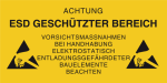 Hoiatuskleeps PVC RIGID SIGN "ACHTUNG ESD GESCHUTZTER BEREICH" 600 x 300mm