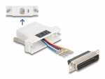 &Uuml;leminek D-Sub 25pin (M) - RJ12 (F) &uuml;hendamiskomplekt, valge