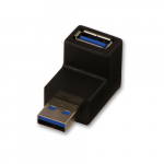 Adapter USB 3.0 A (F) - A (M), 90 kraadise nurgaga alla