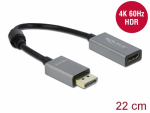 &Uuml;leminek DisplayPort (M) - HDMI (F), 4K@60Hz HDR, DP 1.4, Active