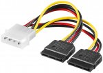 Toitekaabel 5.25&acute;&acute; (molex) - 2 x SATA 0.15m