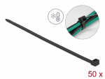 Kaablisidemed 380 &times; 7.6mm mustad, k&uuml;lmakindlad kuni -40&deg; (50tk)